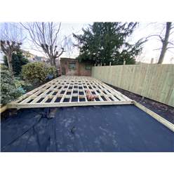 Bespoke 15m X 8m (50ft X 26ft) Deluxe Decking Timber Solution- Pressure Treated - 6 X 2 Joists (stronger And Tougher) - 32mm X 150mm Timber Decking Boards (stronger And Tougher) - Includes Install