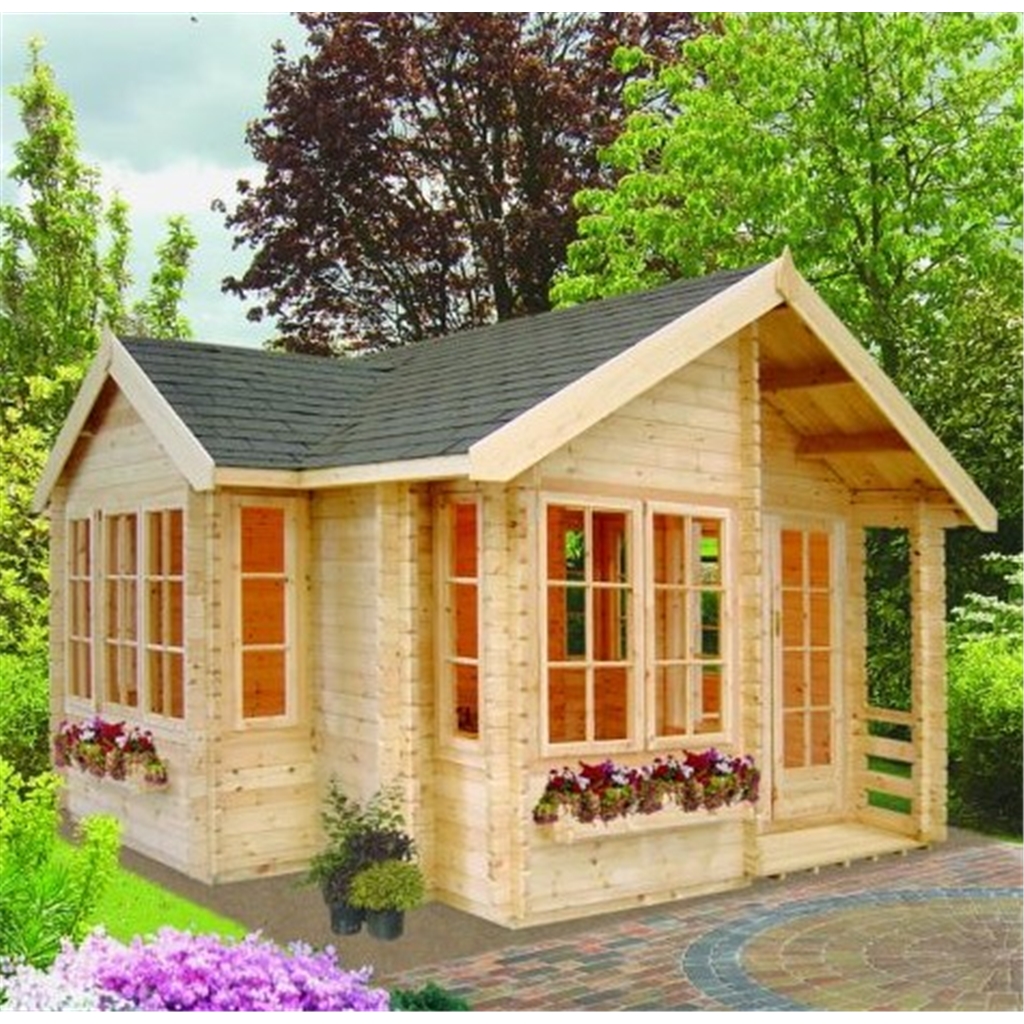 ShedsWarehouse.com | Stowe Log Cabins (S) | 5.05m X 5.05m Traditional ...