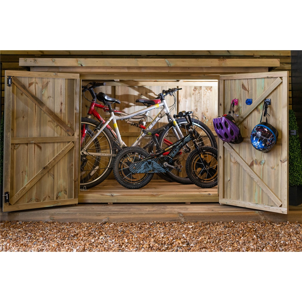 Under deck deals bike storage