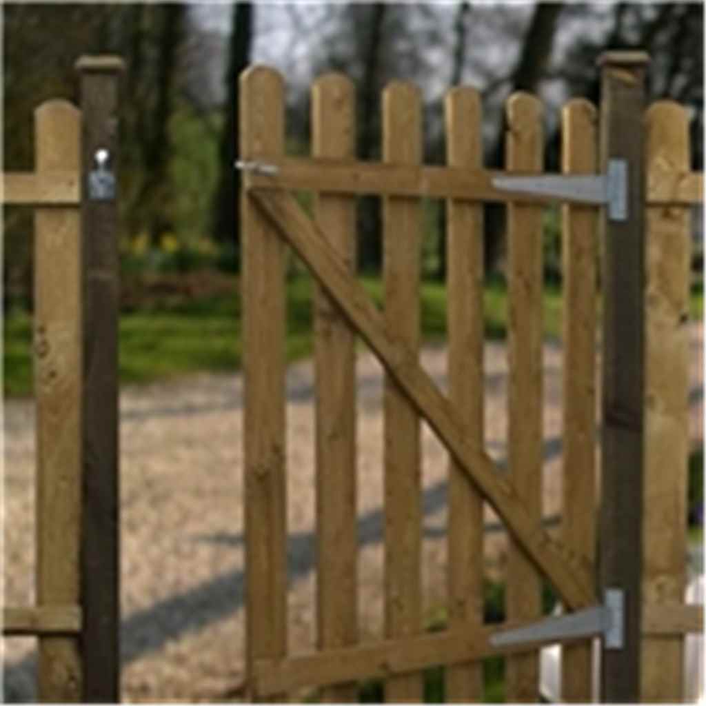 ShedsWarehouse.com | OXFORD FENCING | 4FT High Palisade Round Top Gate ...