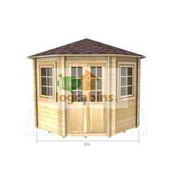 2.5m X 2.5m Premier Chable Log Cabin - Double Glazing - 44mm Wall Thickness