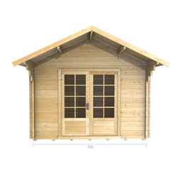 3m X 3m Premier Tignes Log Cabin - Double Glazing - 44mm Wall Thickness