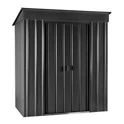 6ft X 4ft Premier Easyfix - Pent - Metal Shed - Anthracite Grey (1.80m X 1.24m)