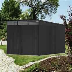 8ft X 12ft Xx Large Dark Grey Heavy Duty Metal Shed (2.6m X 3.8m)