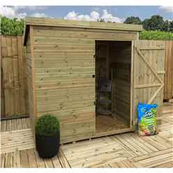 5ft X 3ft Pressure Treated Tongue & Groove Pent Shed + Single Door