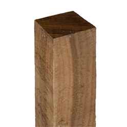 Pack Of 3 - Timber Fence Post 3 (75x75mm) Brown