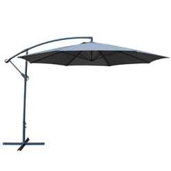 Powder-Coated Steel Frame Adjustable Overhang Parasol