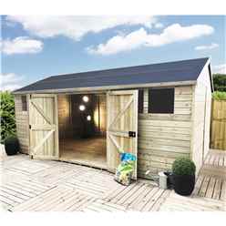 20ft X 10ft Fully Insulated Reverse Workshop - 64mm Walls, Floor And Roof - Double Glazed Safety Toughened Windows - Epdm Roof + Free Install