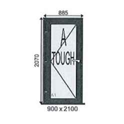 Aluminium Single Door - 900mm X 2100mm - Anthracite Grey Inside And Outside