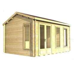 3.5m X 3.5m Premier Kaprun Log Cabin - Double Glazing - 34mm Wall Thickness