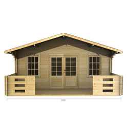 5m X 3m Premier Moscow Log Cabin - Double Glazing - 34mm Wall Thickness