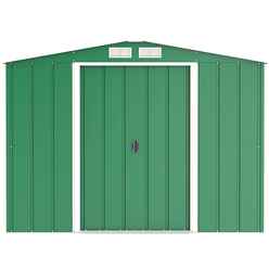 8ft X 8ft Value Apex Metal Shed - Green (2.62m X 2.42m)