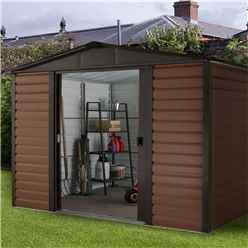 7ft 5 X 6ft 1 Woodgrain Metal Shed (2.26m X 1.86m)