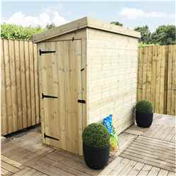 3ft X 7ft Windowless Pressure Treated Tongue & Groove Pent Shed + Side Door