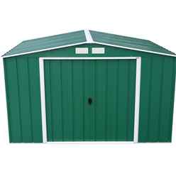 10ft X 8ft Value Apex Metal Shed - Green (3.22m X 2.42m)