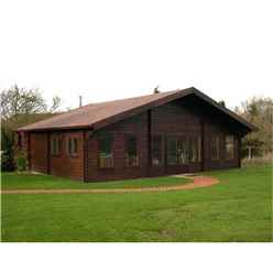 6m X 10m Premier Chalet Log Cabin (with Mezzanine) - 70mm Wall Thickness - Double Glazing