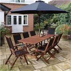 Deluxe Bali 10 Seater Garden Furniture Set (7ft X 3ft)