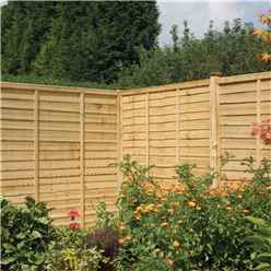 Pack Of 3 - 6 X 4 Traditional Lap Fence Panel Pressure Treated