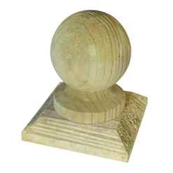 Pack Of 3 - Ball Pressure Treated Post Cap