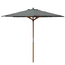 2.7m Grey Wooden Parasol