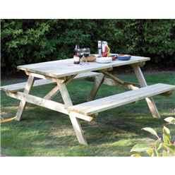 Deluxe Picnic Garden Table (6ft X 5ft)