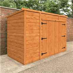 8ft X 4ft Tongue And Groove Pent Bike Store With Double Doors (12mm Tongue And Groove Floor And Roof)