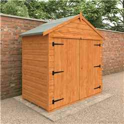 3ft X 6ft Tongue And Groove Apex Bike Store With Double Doors (12mm Tongue And Groove Floor And Roof)