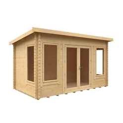 14ft X 8ft 44mm Log Cabin (19mm Tongue And Groove Floor And Roof)