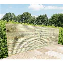 6ft (1.83m) Horizontal Slatted Pressure Treated 12mm Tongue & Groove Fence Panel