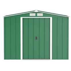 8ft X 6ft Value Apex Metal Shed - Green (2.62m X 1.82m)