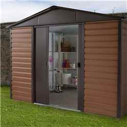 9ft 4 X 7ft 5 Woodgrain Metal Shed (2.85m X 2.26m)