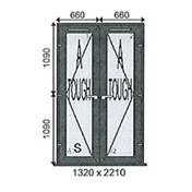 Pvc French Doors - 1320mm X 2210mm (each Door 660mm) - Anthracite Grey Inside And Outside