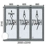 Aluminium Bi-Folding Doors - 2550mm X 2210mm (3 Doors) - Anthracite Grey Inside And Outside