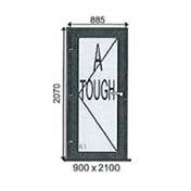 Pvc Single Door - 900mm X 2100mm - Anthracite Grey Inside And Outside