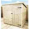 6ft X 4ft Windowless Pressure Treated Tongue & Groove Pent Shed + Single Door