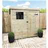 5ft X 3ft Pressure Treated Tongue & Groove Pent Shed With 1 Window + Single Door + Safety Toughened Glass