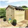 6ft X 4ft Security Pressure Treated Tongue & Groove Apex Shed + Single Door + Safety Toughened Glass + 12mm Tongue And Groove Walls, Floor And Roof With Rim Lock & Key