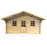 4m X 5m Paris Log Cabin - Double Glazing - 44mm Wall Thickness