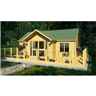 7m X 5m Premier Savoie Log Cabin - Double Glazing - 70mm Wall Thickness