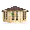 4.5m X 4.5m Premier Colmars Log Cabin - Double Glazing - 44mm Wall Thickness