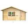 4.5m X 3.5m Premier Villar Log Cabin - Double Glazing - 44mm Wall Thickness