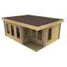 6m X 5m Premier Prague Log Cabin -  Double Glazing - 44mm Wall Thickness