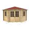 3m X 3m Premier Robella Log Cabin - Double Glazing - 44mm Wall Thickness