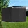 8ft X 10ft Ex Large Dark Grey Heavy Duty Metal Shed (2.6m X 3m)