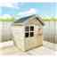 4ft X 4ft Isabelle Snug Den Wooden Playhouse With Apex Roof, Single Door And Window