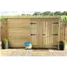 9ft X 4ft Windowless Pressure Treated Tongue & Groove Pent Shed + Double Doors