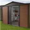 9ft 4 X 6ft 1 Woodgrain Metal Shed + Free Anchor Kit  (3.03m X 1.97m)