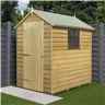 6 X 4 Overlap Pressure Treated Apex Shed With Single Door And 1 Window (8mm Overlap)