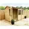 10ft X 6ft Reverse Pressure Treated Tongue & Groove Apex Summerhouse With Higher Eaves And Ridge Height + Toughened Safety Glass + Euro Lock With Key + Super Strength Framing