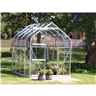 6ft X 8ft Premier Single Door Aluminium Greenhouse - Curved Eaves